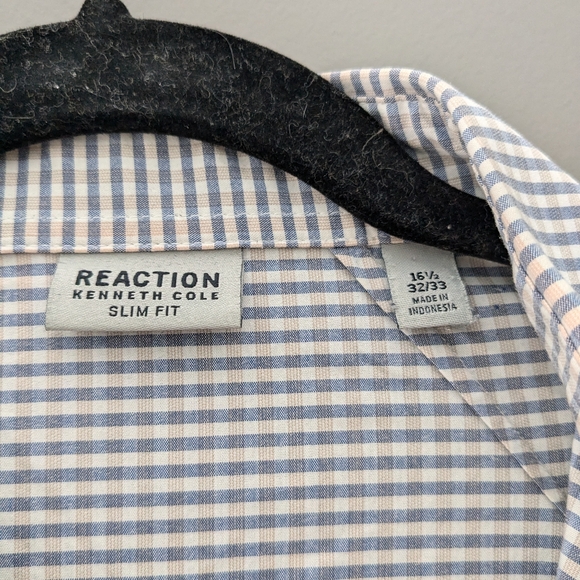 Kenneth Cole Reaction Slim Fit Plaid Button Up - Picture 2 of 2